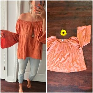 ELIZABETH AND JANES ORANGE OFF SHOULDERS TOP